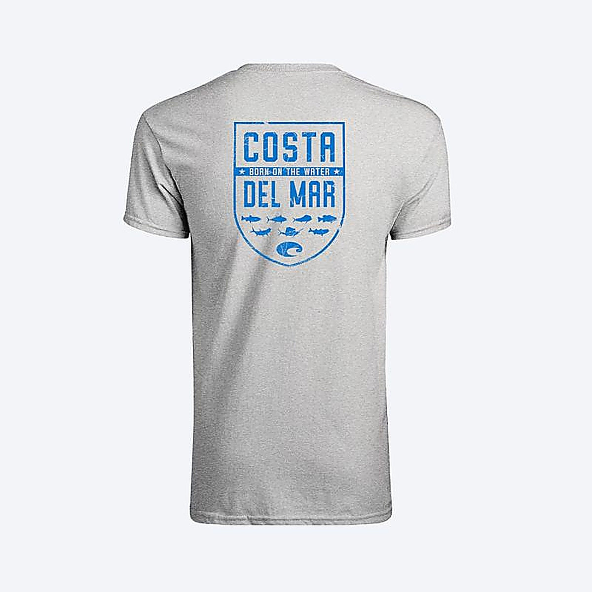Costa - FQA400025-25TL - L Short Sleeve Mens Crew Neck Heather Gray Species Shield Tee Shirt