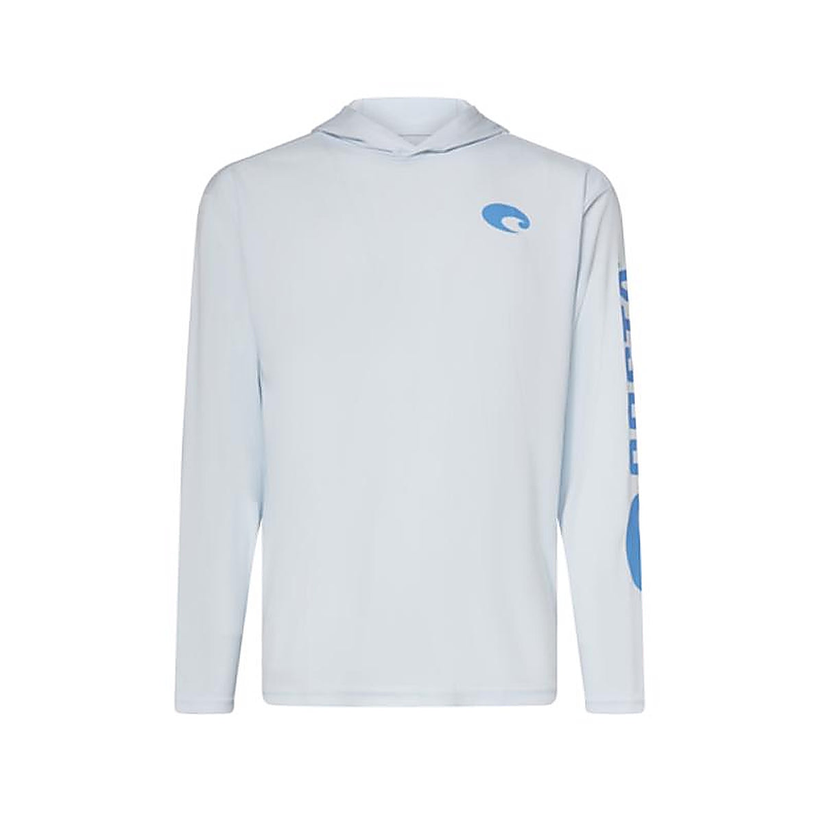 Costa - FQA400039-62F2X - XXL Long Sleeve Mens Hooded Arctic Blue Technical Hood Tee Shirt