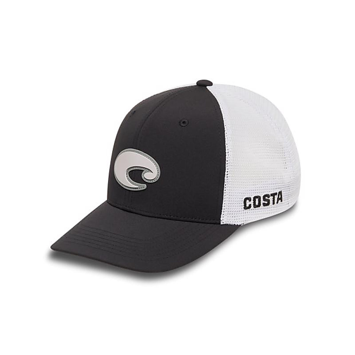 Costa - FQS900226-001U - Poly Performance Trucker Hat Black/White L/XL