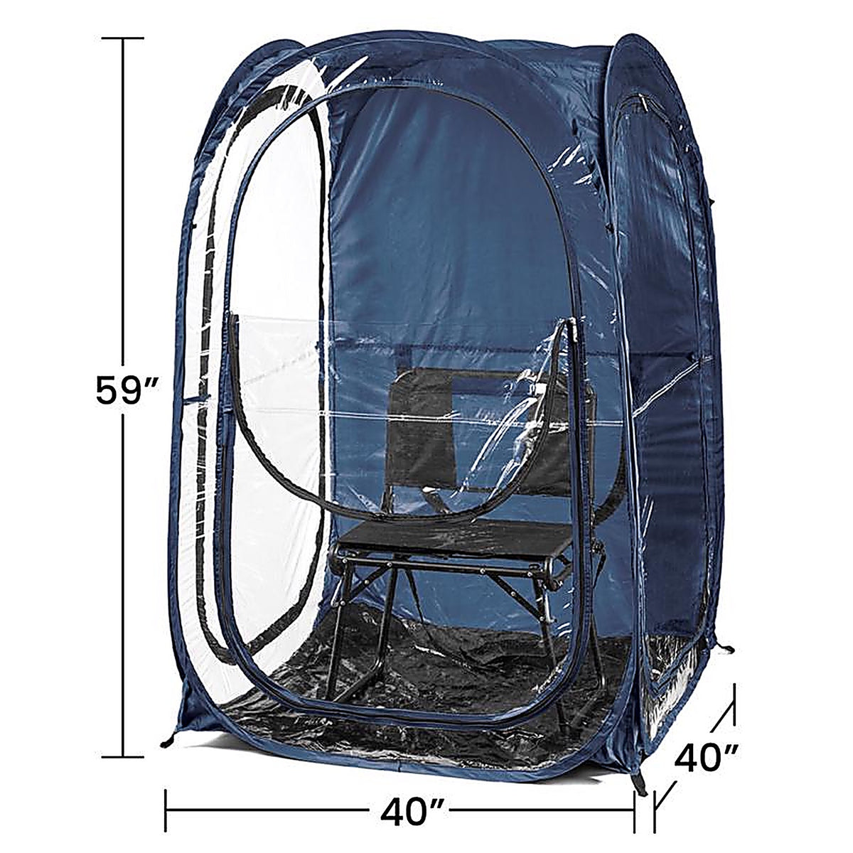 Weather Pod - RTB-TMPXL-NAV - Under the Weather Polyester Chair Tent Pop-Up Tent 5 Ft. H X 3 Ft. W X 3 Ft. L
