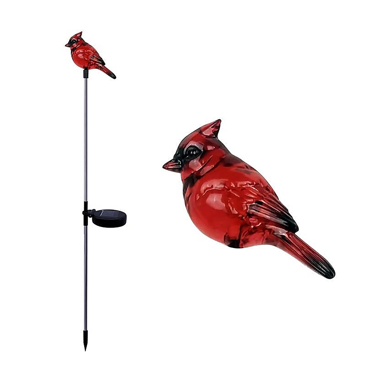 Alpine - RGG420BB-RD - Multicolored Polyresin 32 In. H Cardinal Outdoor Garden Stake