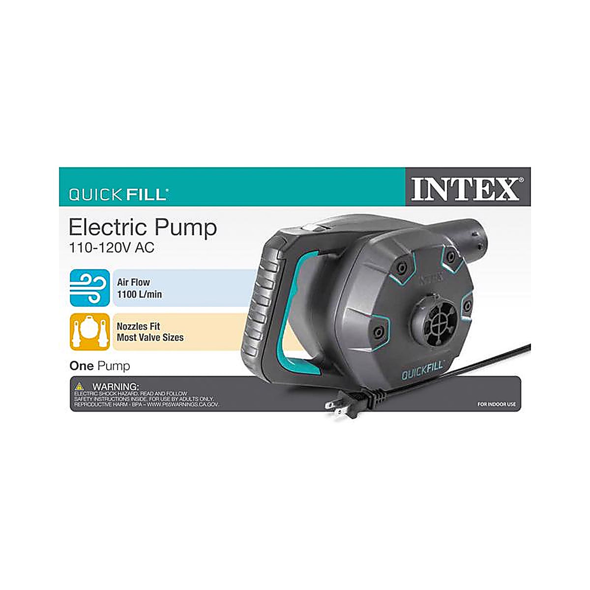 Intex - 66643EV - Air Pump 5.6 In. H X 10.37 In. W X 6.12 In. L