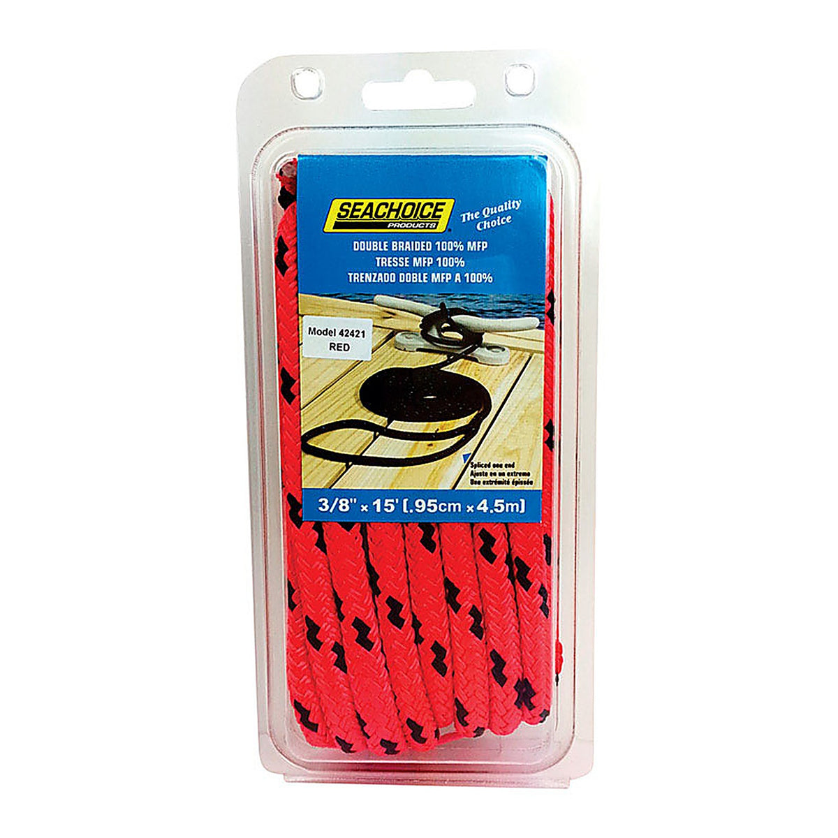 Seachoice - 50-42421 - Red Polypropylene Line Dock