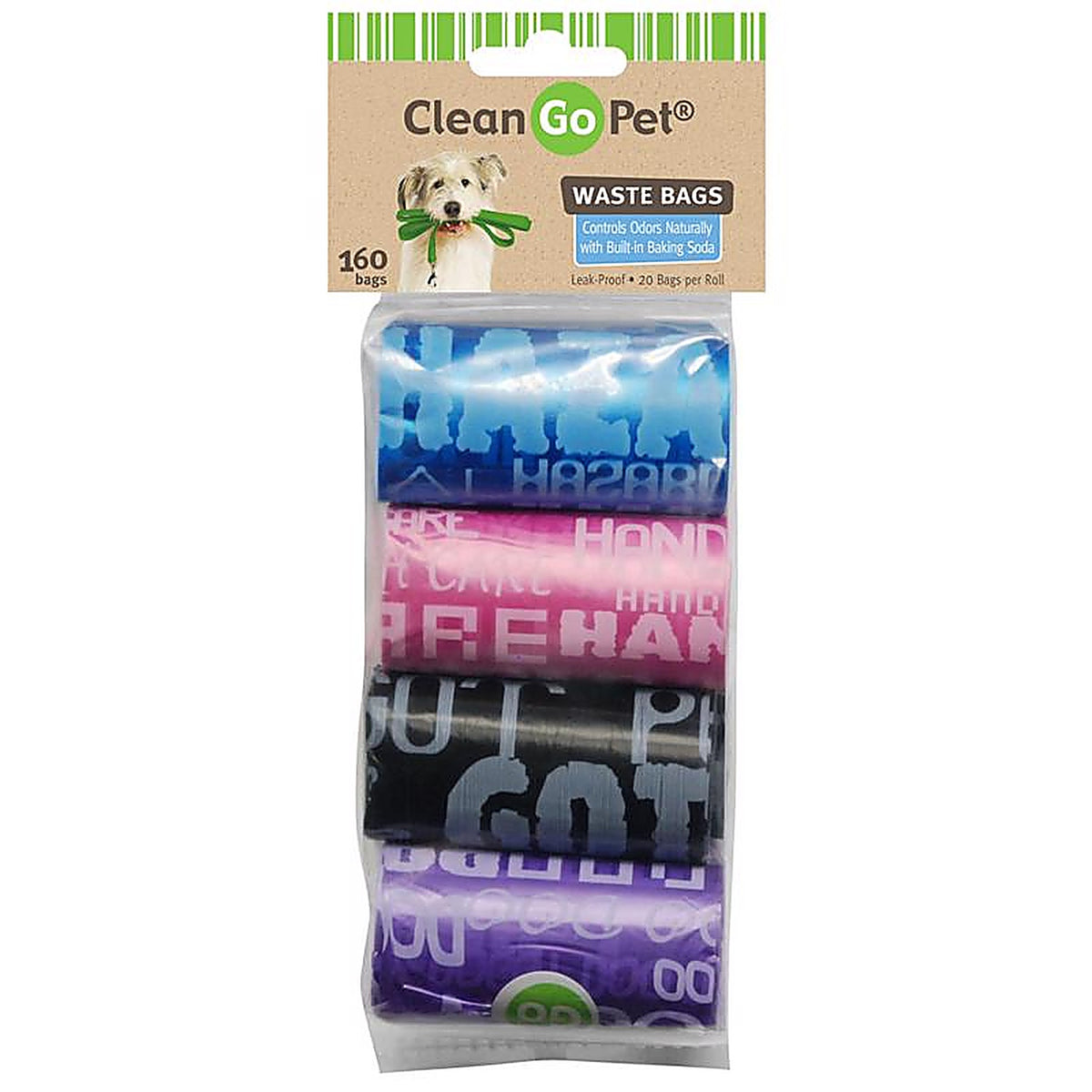 Clean Go Pet - ZW039 80 14 - Plastic Disposable Pet Waste Bags 8 Pack