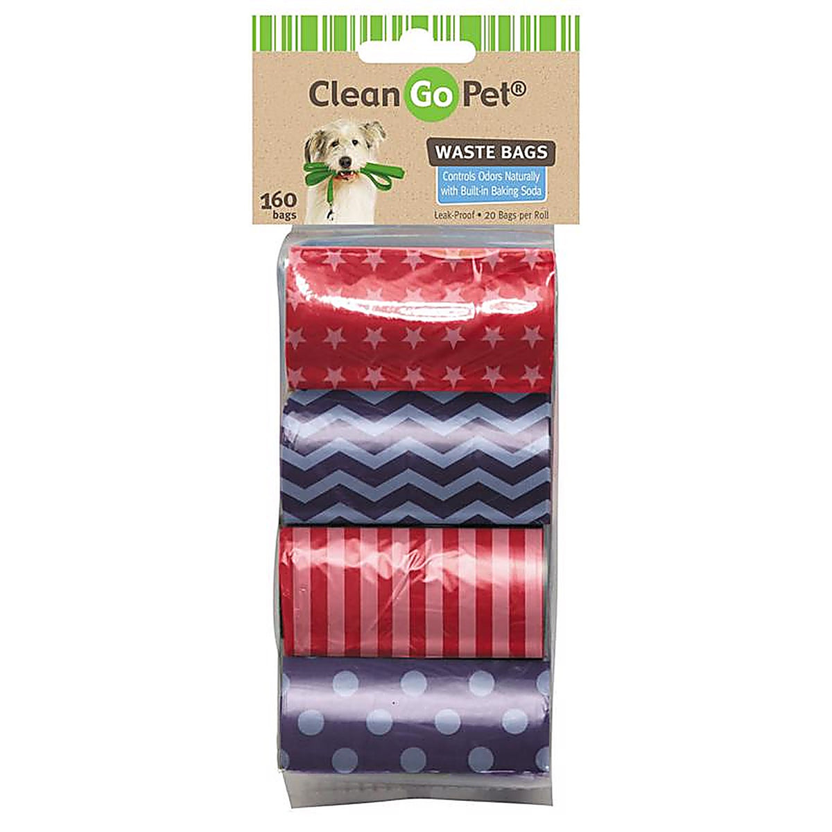 Clean Go Pet - ZW9527 08 - Plastic Disposable Pet Waste Bags 8 Pack