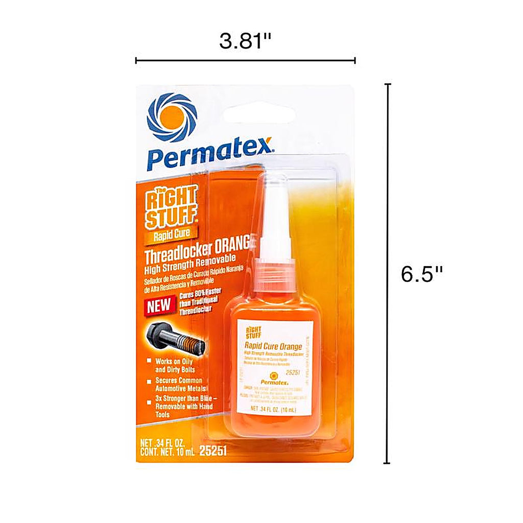 Permatex - 25251 - Right Stuff Orange Threadlocker Gel 10 Ml