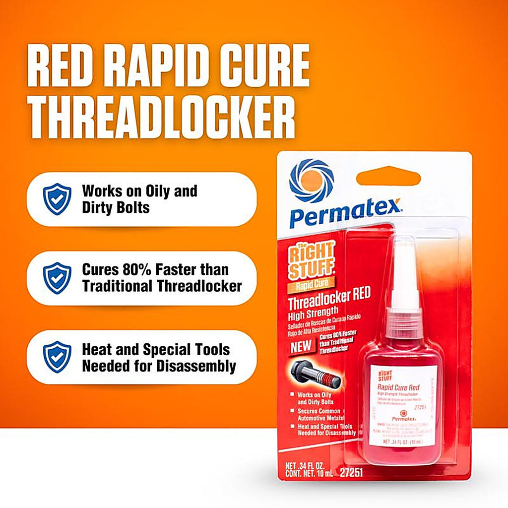 Permatex - 27251 - Right Stuff Red Threadlocker Gel 10 Ml