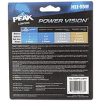 Peak - H11-55WPV-2BPP - Power Vision Halogen Forward Lighting Automotive Bulb H11-55w