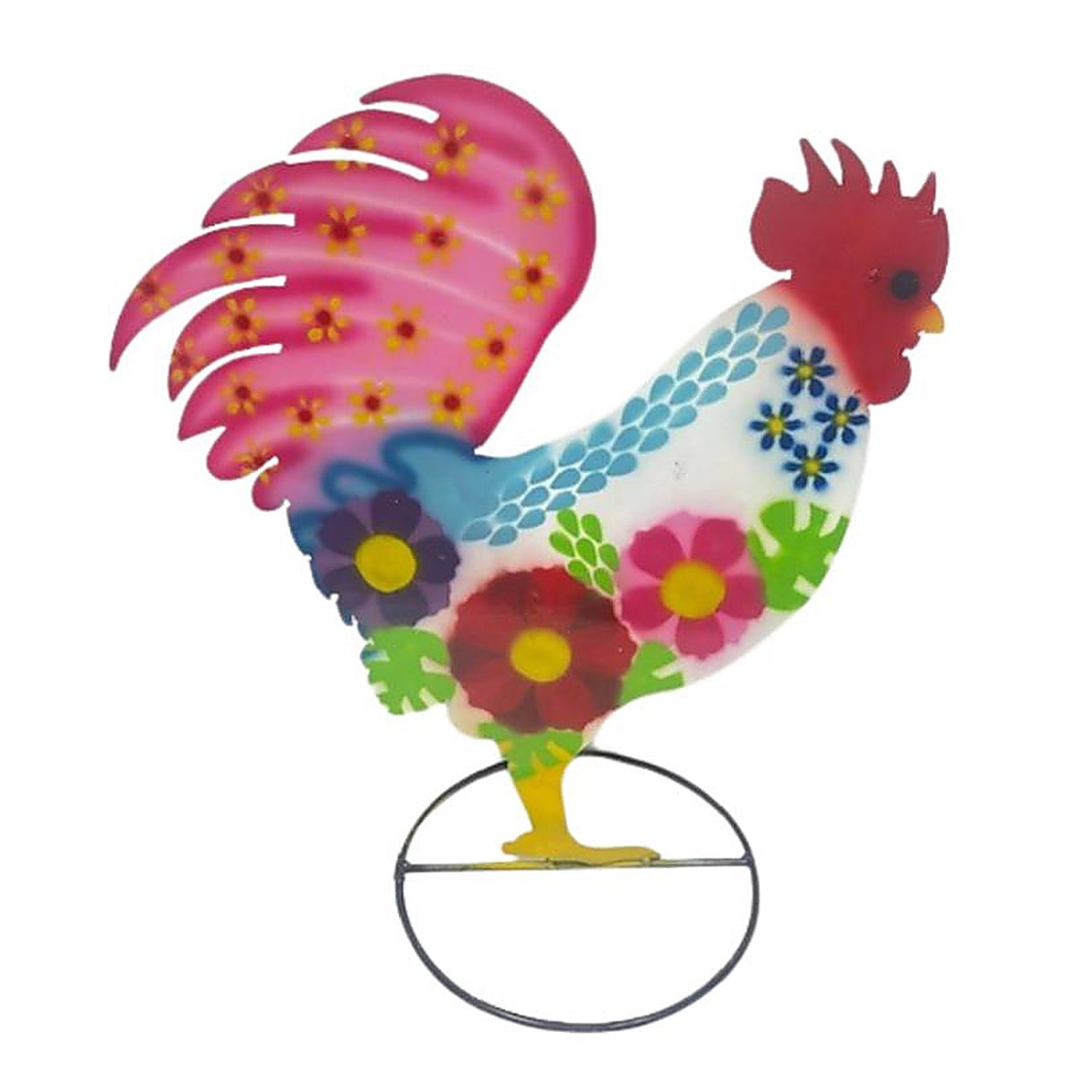 Creative Decor - MM24-7 - Multicolored Metal 24 In. H Hen Outdoor Decoration