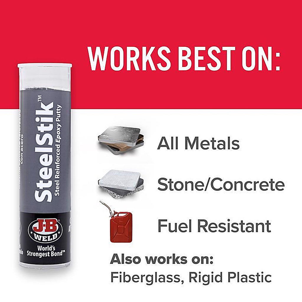 J-B Weld 8267 Steel Stik High Strength Automotive Epoxy Putty 2 oz.