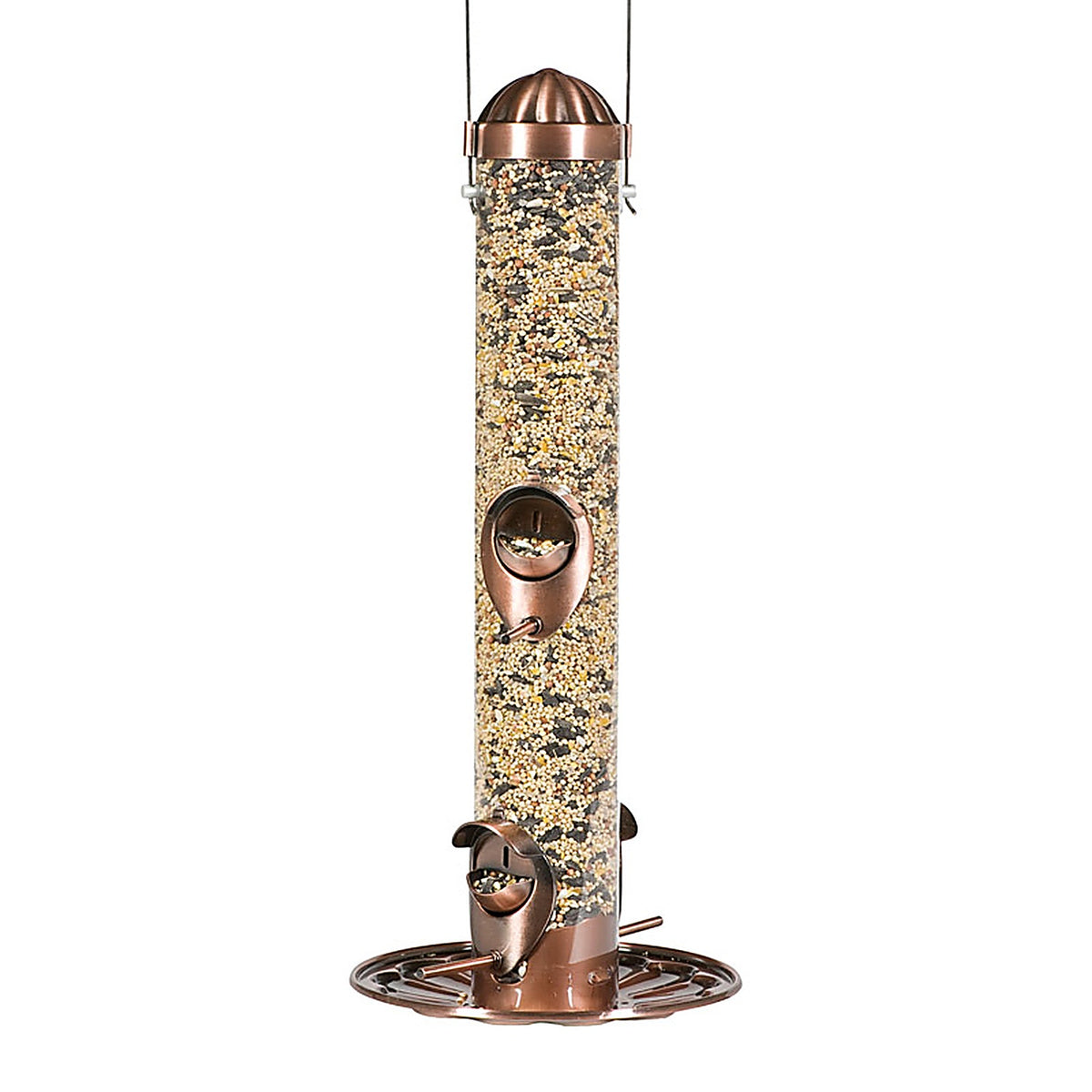 Perky-Pet 385-2 Wild Bird and Finch 1.5 lb. Copper Bird Feeder 4 ports