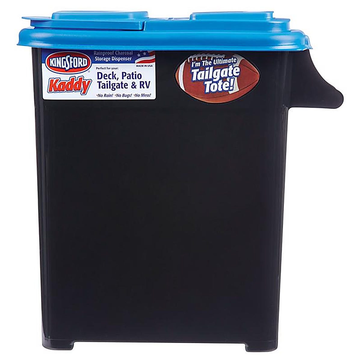 Kingsford 08804B Kaddy Plastic Black/Blue Charcoal Dispenser