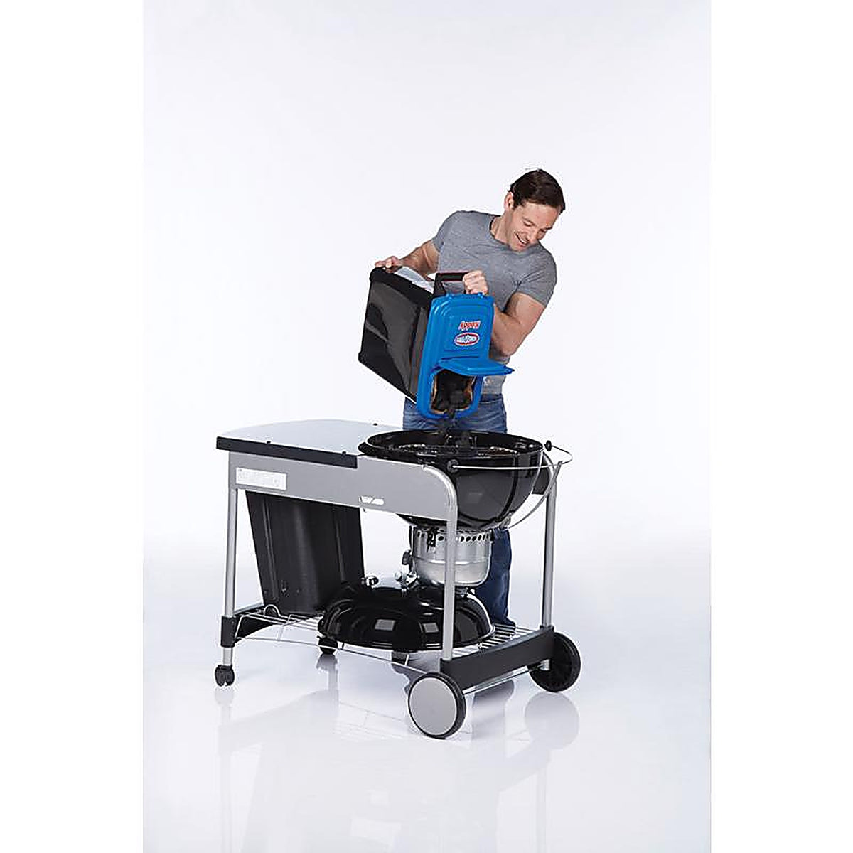 Kingsford 08804B Kaddy Plastic Black/Blue Charcoal Dispenser