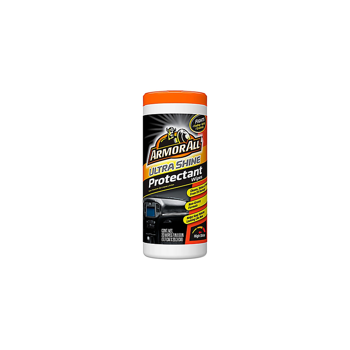 Armor All 10945 Ultra Shine Plastic/Rubber/Vinyl Protectant Wipes 20 count