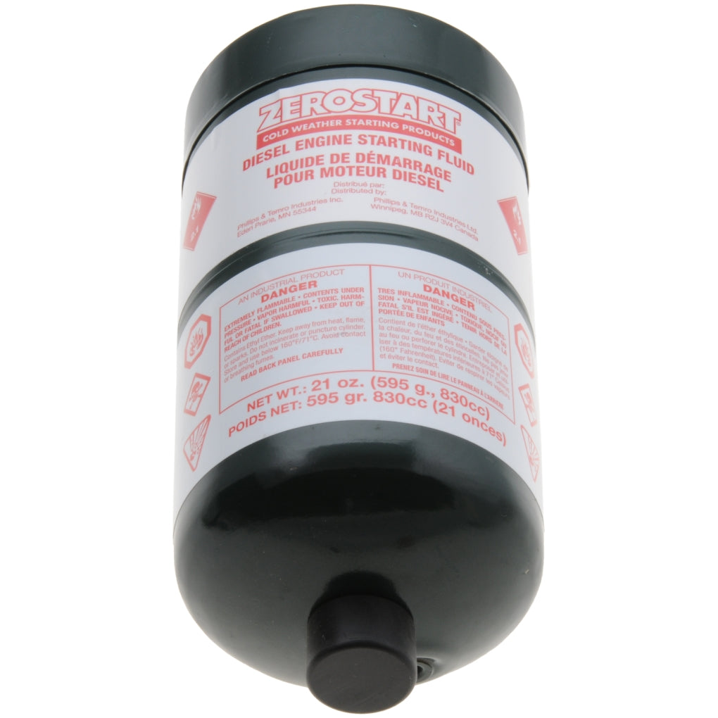 ZeroStart 8201277 Replacement Starting Fluid Cylinder, 20oz, 1in. x20 Thread
