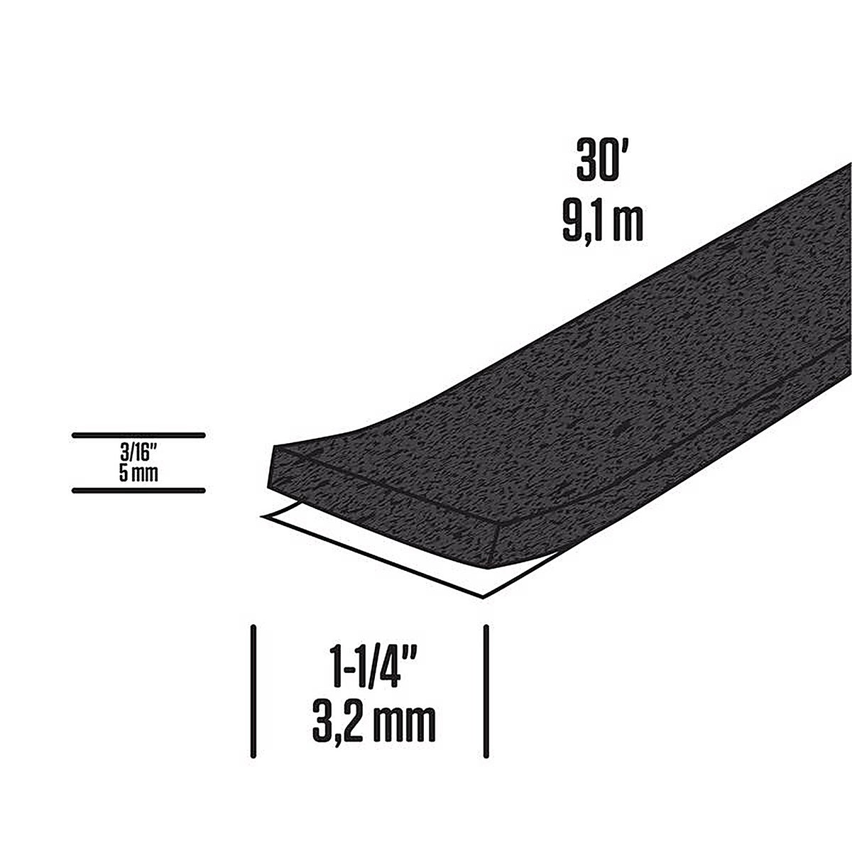 M-D 2352 Gray Foam Weather Stripping Tape For Campers and Trucks, Campers and Trucks