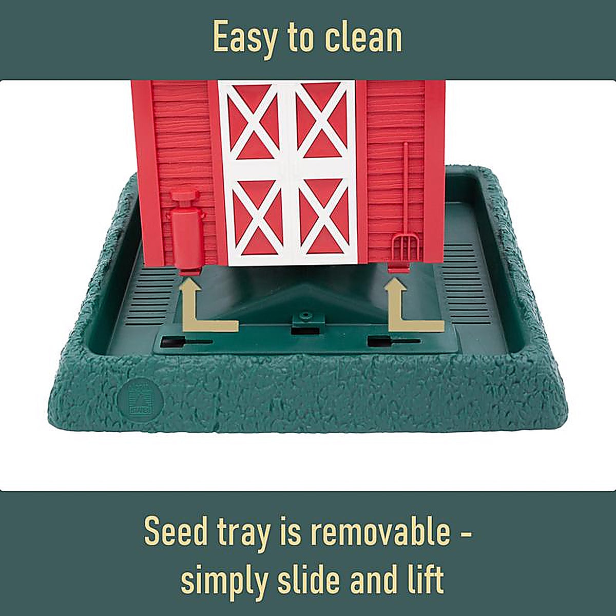 North States 9081 Barn Wild Bird 1 lb. Plastic Hopper Bird Feeder 4 ports