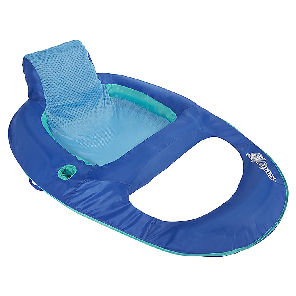 Swimways - 6069119 - Blue Fabric/Mesh Inflatable Recliner Pool Float