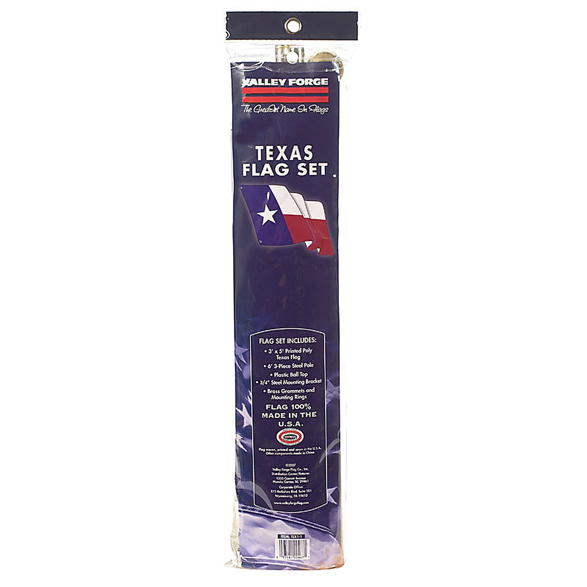 Valley Forge - TEX1-1 - Texas Flag Kit 36 In. H X 60 In. W