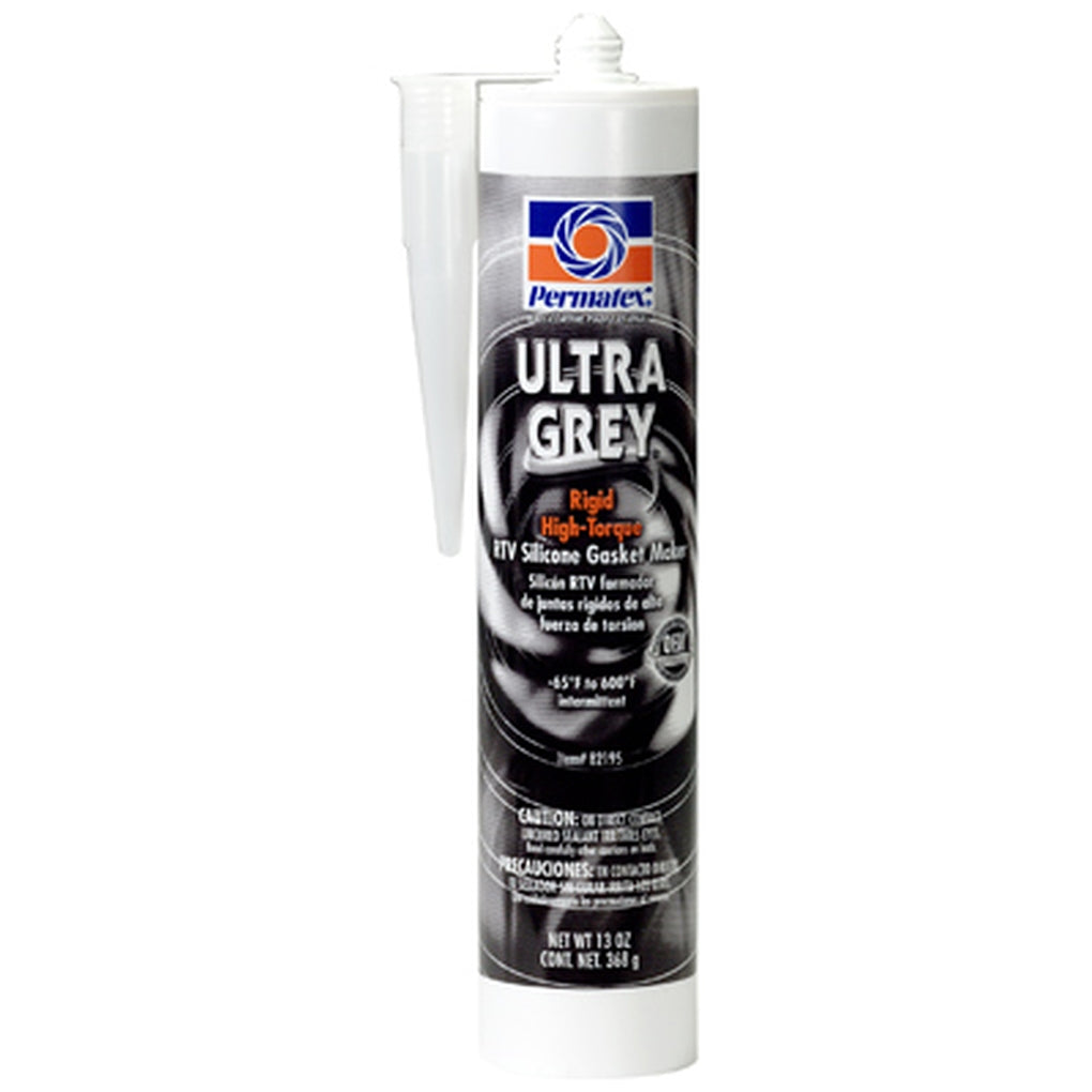 Permatex 82195 Ultra Grey Rigid High-Torque RTV Silicone Gasket Maker, 13 oz. cartridge