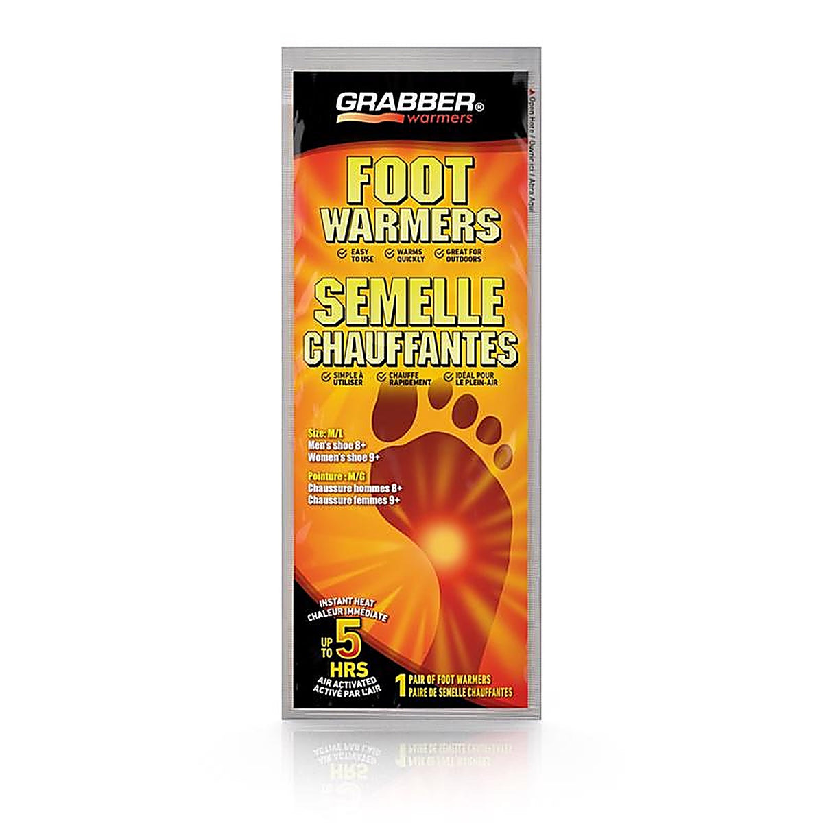 Grabber Warmers - FWMLES - Non-Toxic Foot Warmer 2 Pack