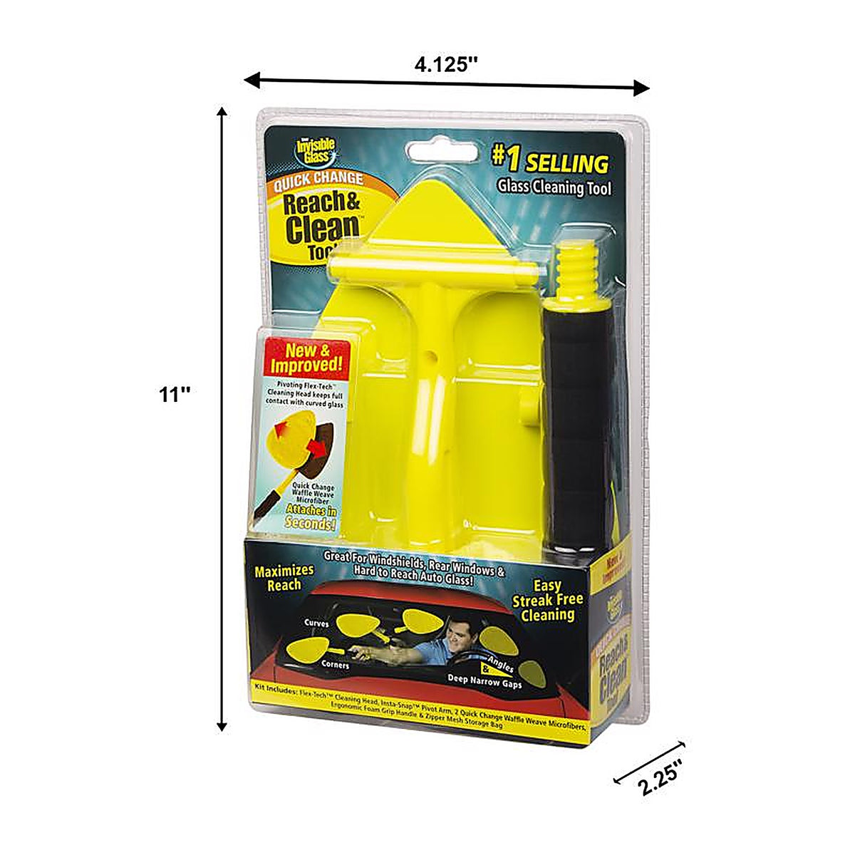 Stoner - 95160 - Invisible Glass 20.3 In. L X 7.5 In. W Reach and Clean Tool 1 Pack