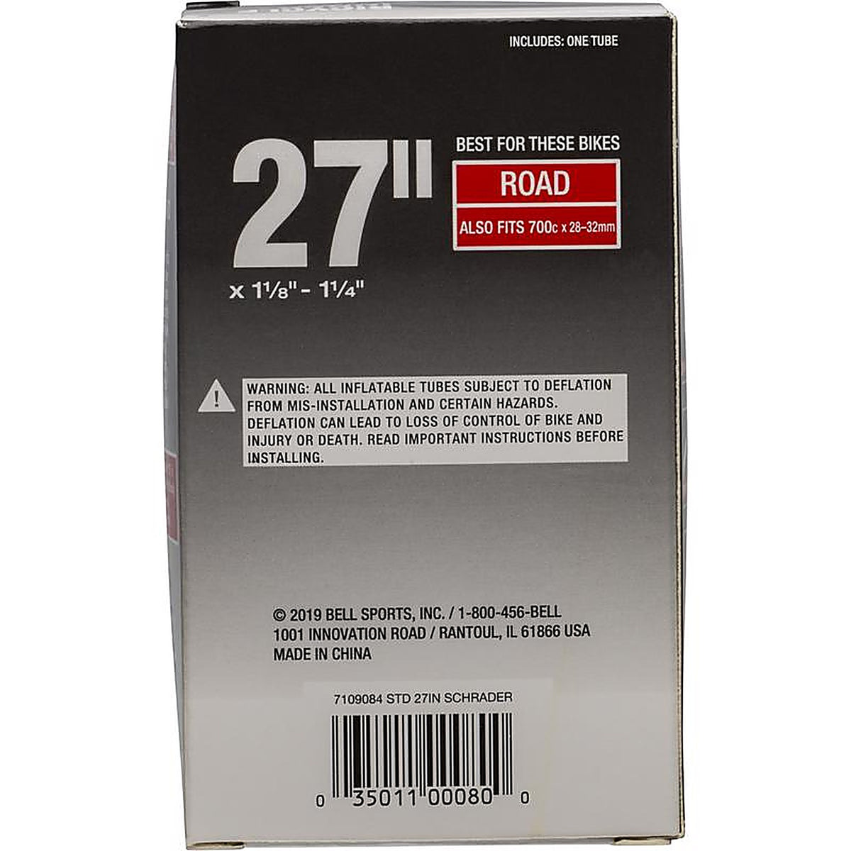Bell Sports 7109083 27 in. Rubber Bicycle Inner Tube 1 pk