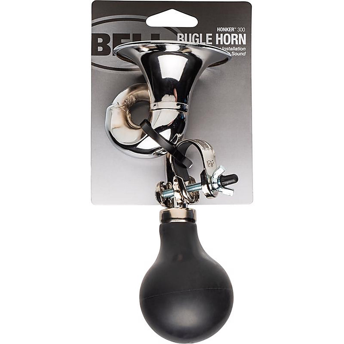Bell Sports 7122106 Honker 300 Steel Bugle Horn Silver/Black