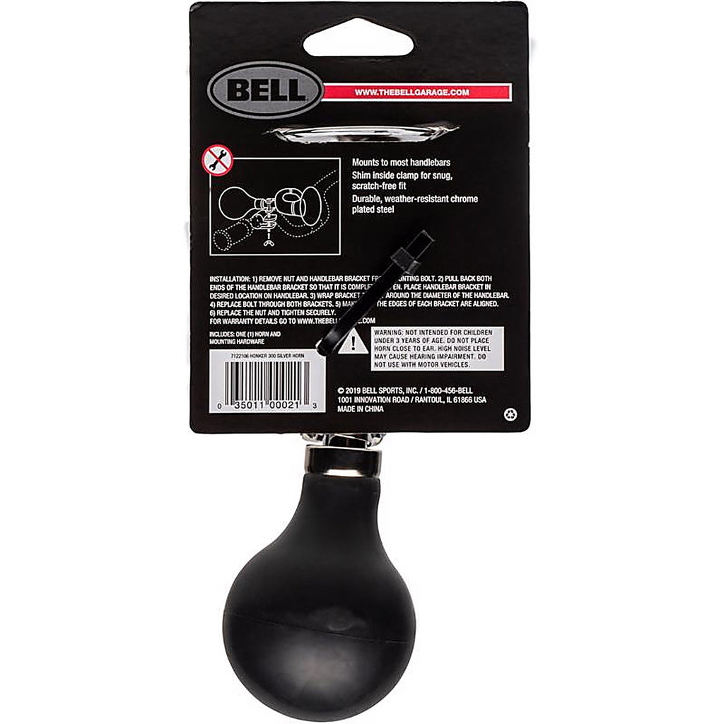 Bell Sports 7122106 Honker 300 Steel Bugle Horn Silver/Black