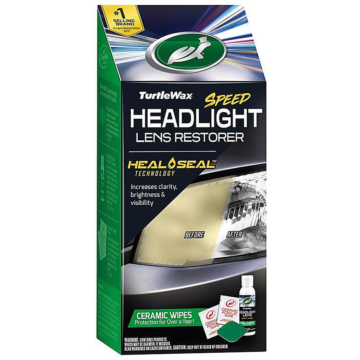 Turtle Wax - 54289 - Glass/Metal/Plastic Headlight Restorer Kit