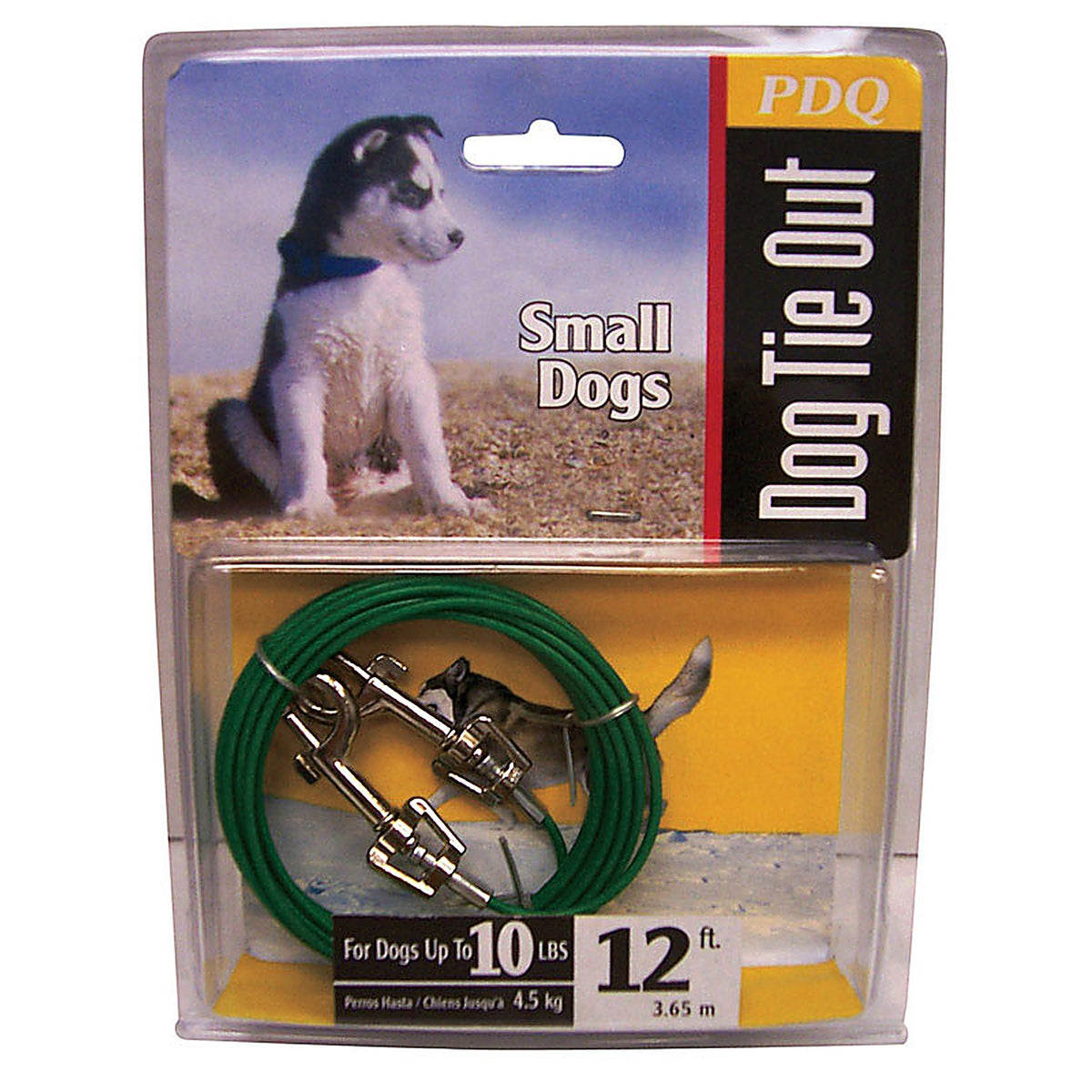 Boss Pet Q221200099 Green / Silver Tie-Out Vinyl Coated Cable Dog Tie Out Small