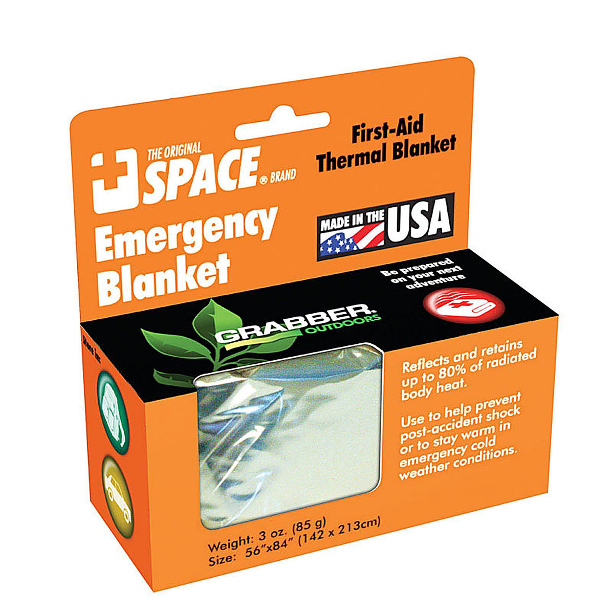 Grabber - 9914EBSS - Warmers Silver Survival Blanket .5 In. H X 56 In. W X 84 In. L 1 Pack