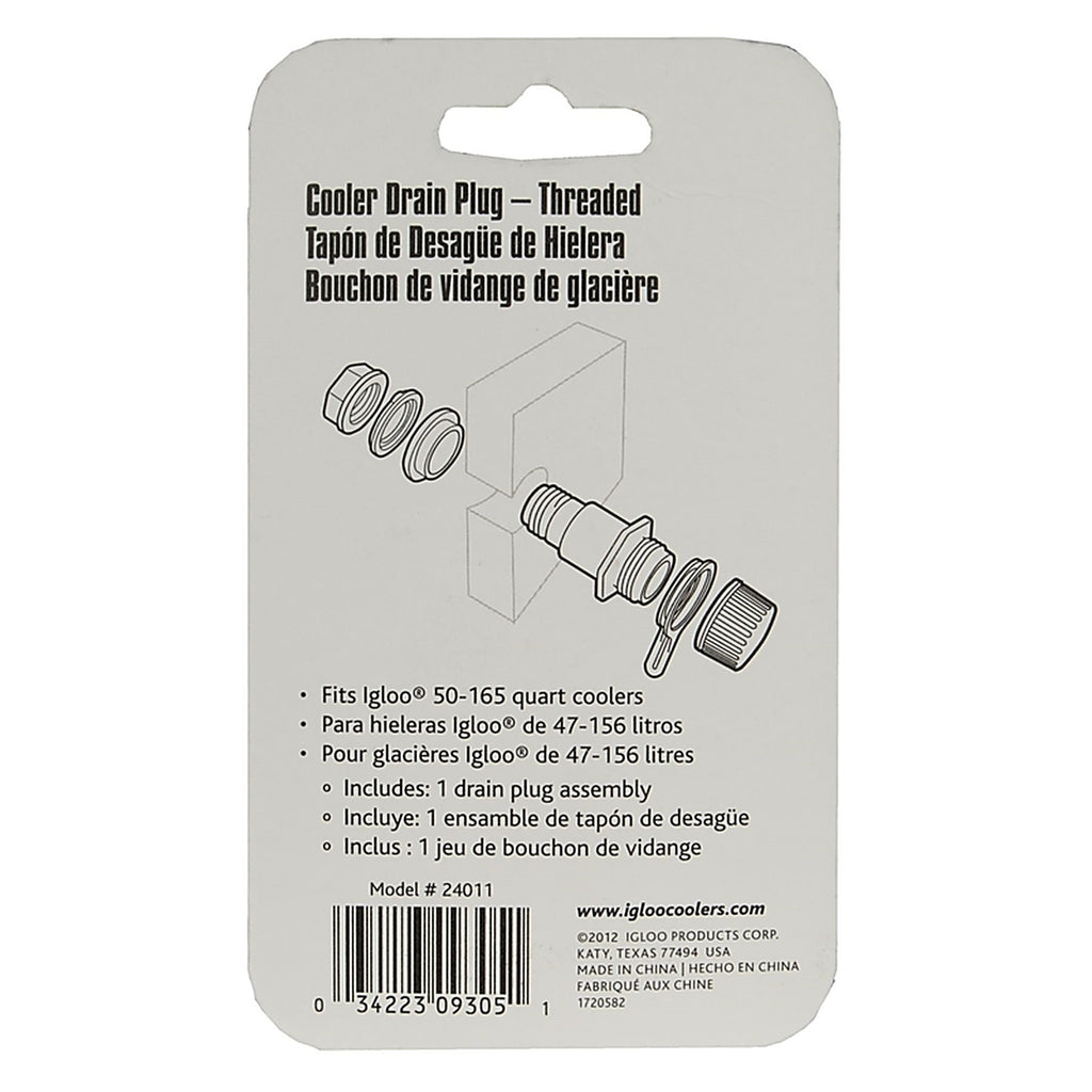 Igloo 24011 Cooler Drain Plug White 1/Pack