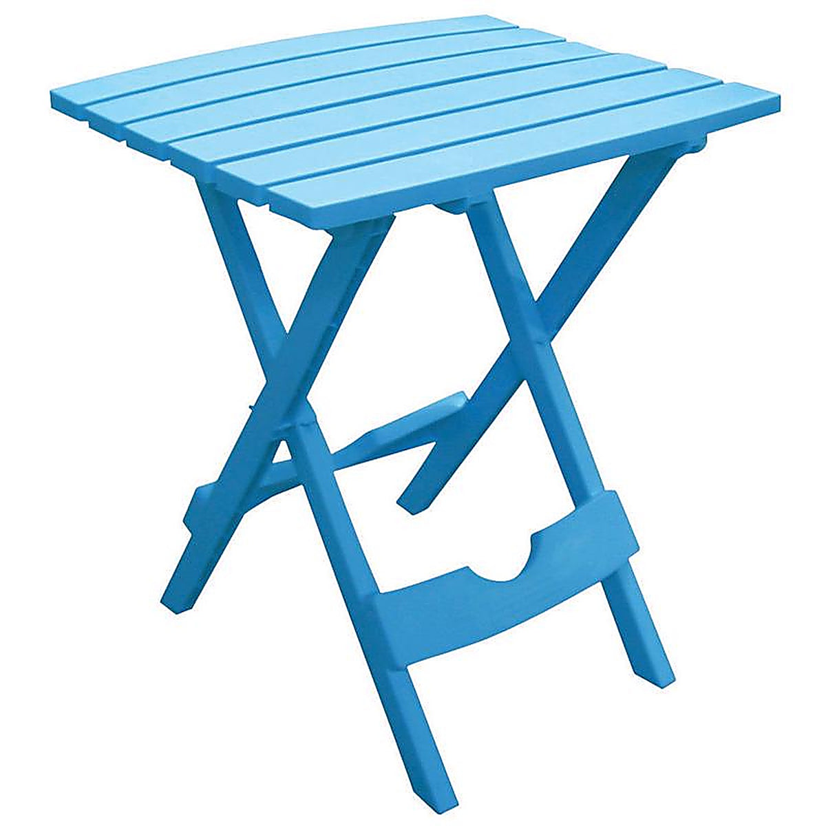 Adams - 258420 - Quik-Fold Pool Blue Rectangular Resin Folding Side Table