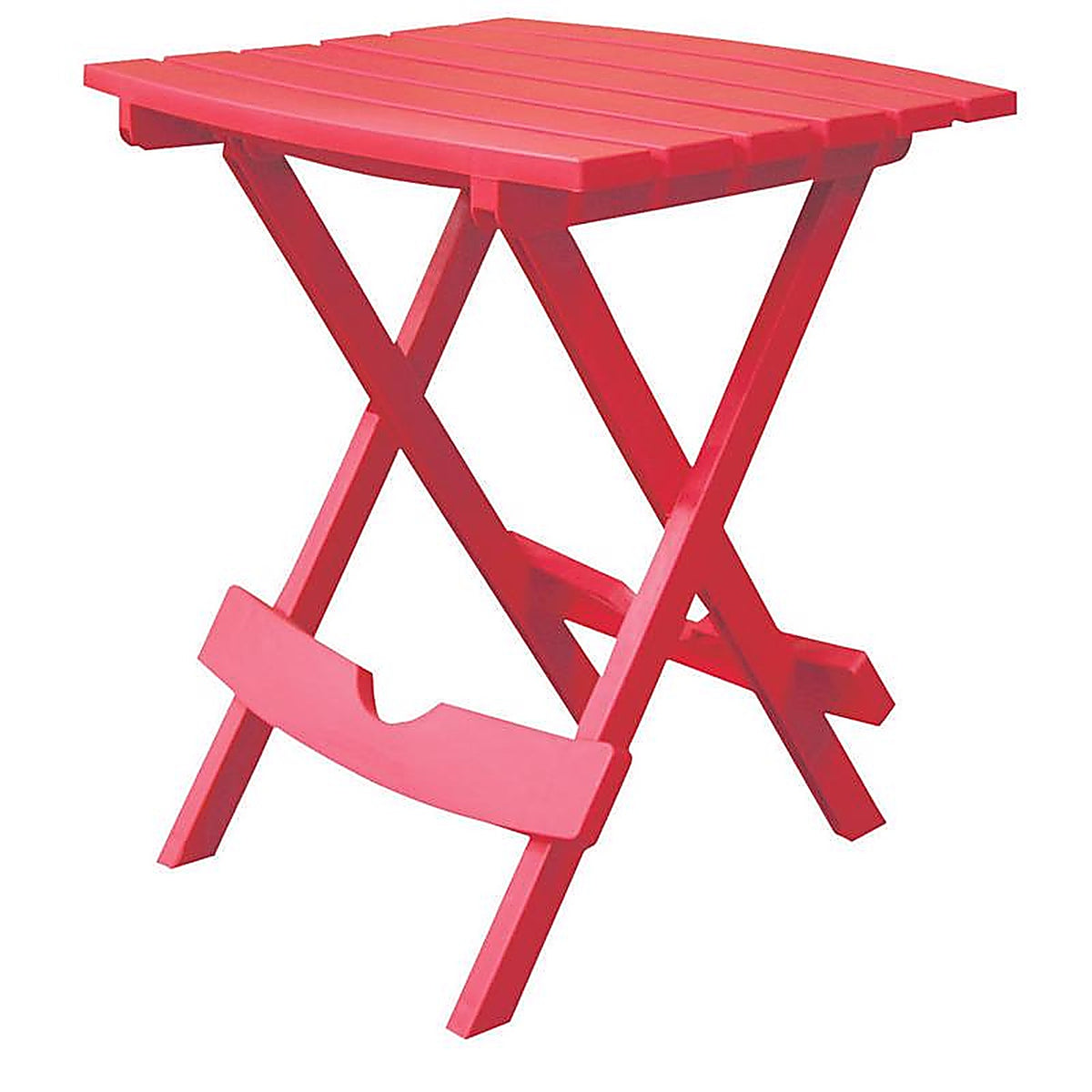 Adams - 258421 - Quik-Fold Cherry Red Rectangular Resin Folding Side Table