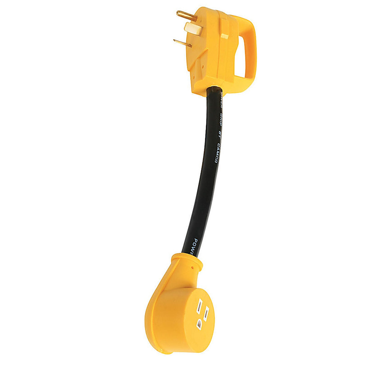 Camco - 55153 - Power Grip 12 In. 30 Amps RV Electrical Adapter 30-15A 1 Pack