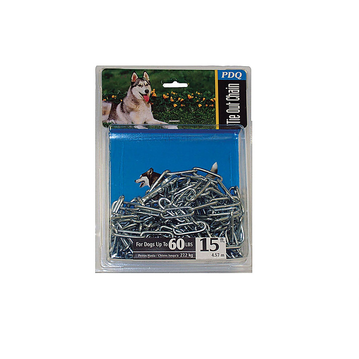 Boss Pet A09415 Dark Gray Steel Dog Tie Out Chain Large