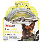 Boss Pet Q5715SPG99 Silver Tie-Out Vinyl Coated Cable Dog Tie Out X-Large