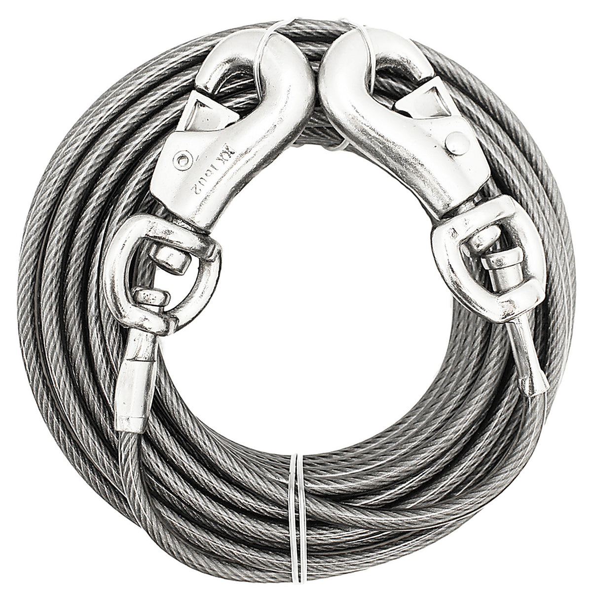 Boss Pet Q682000099 Silver Tie-Out Vinyl Coated Cable Dog Tie Out X-Large