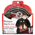 Boss Pet Q683000099 Silver Tie-Out Vinyl Coated Cable Dog Tie Out X-Large