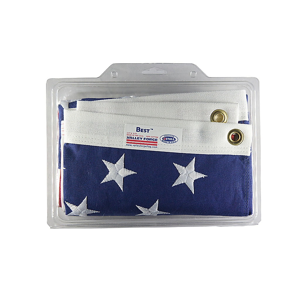 Valley Forge USB3 Best USA Flag 60 in. W X 36 in. L