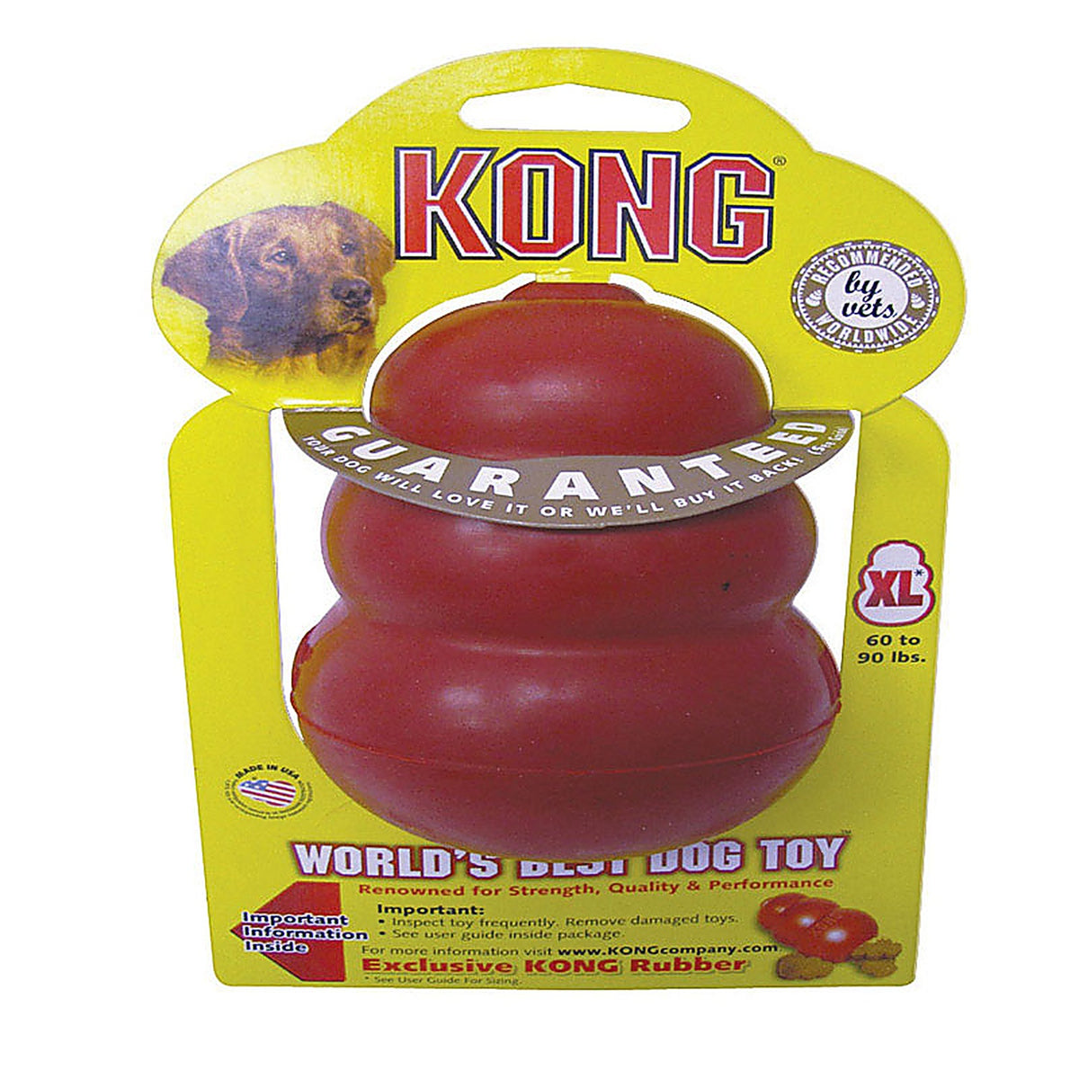 Kong - KO-KXL - Red Rubber Chew Dog Toy Extra Large 1 Pack