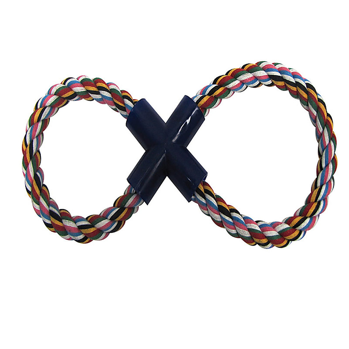 Diggers A03897 Multicolored Figure 8 Cotton Figure Eight Rope Dog Toy Small 1