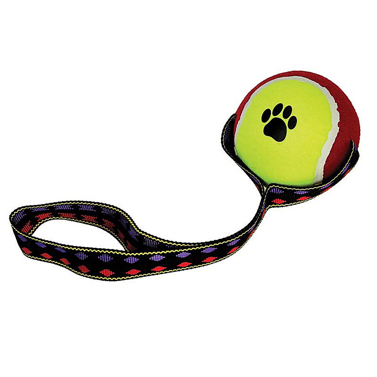Diggers A08230 Multicolored Assorted Styles Rubber Tennis Ball Tug Toys Large