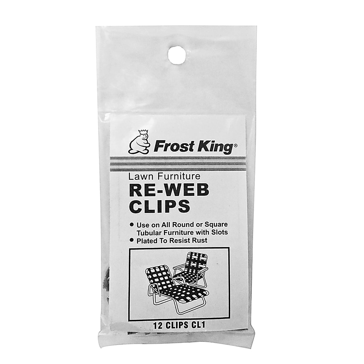 Frost King CL1 Aluminum Chair Re-Webbing Clips