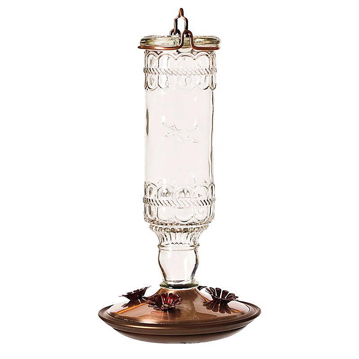 Perky-Pet 8107-2 Hummingbird 10 oz. Glass Nectar Feeder 4 ports