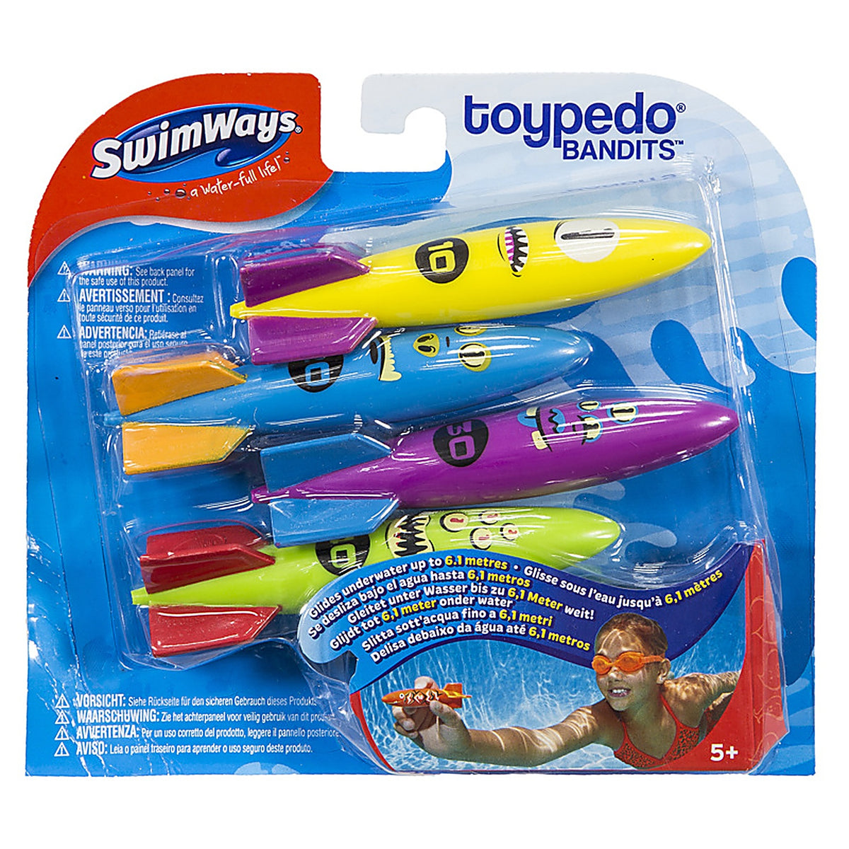 Swimways - 6069524 - Toypedo Assorted Plastic Rockets Pool Diving Toy