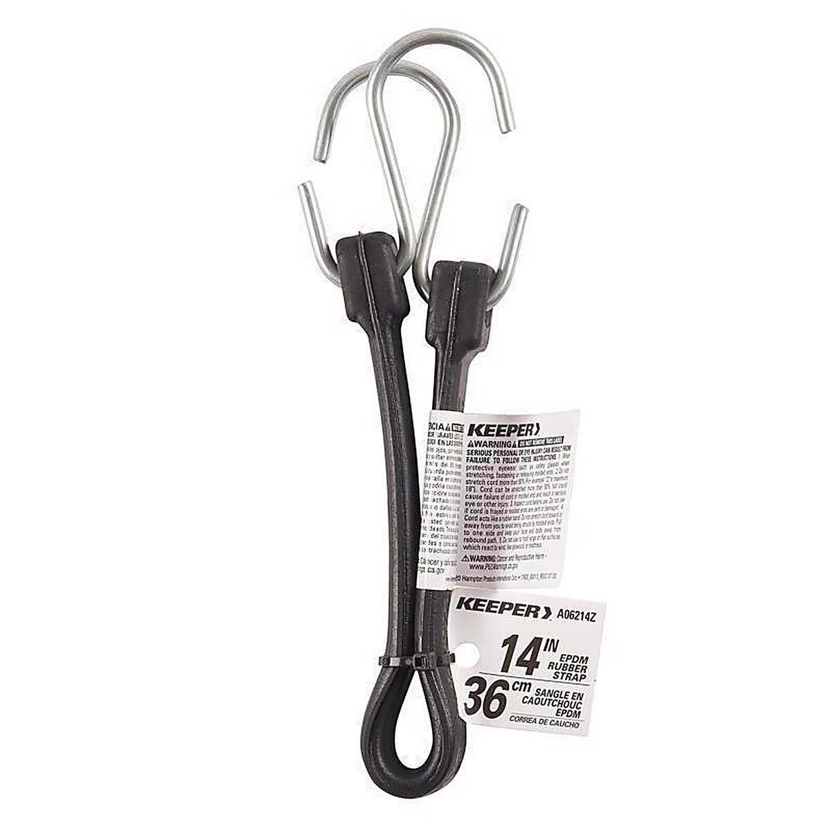 Keeper A06214Z 14 in. L Black Rubber Tarp Strap 1/Pack