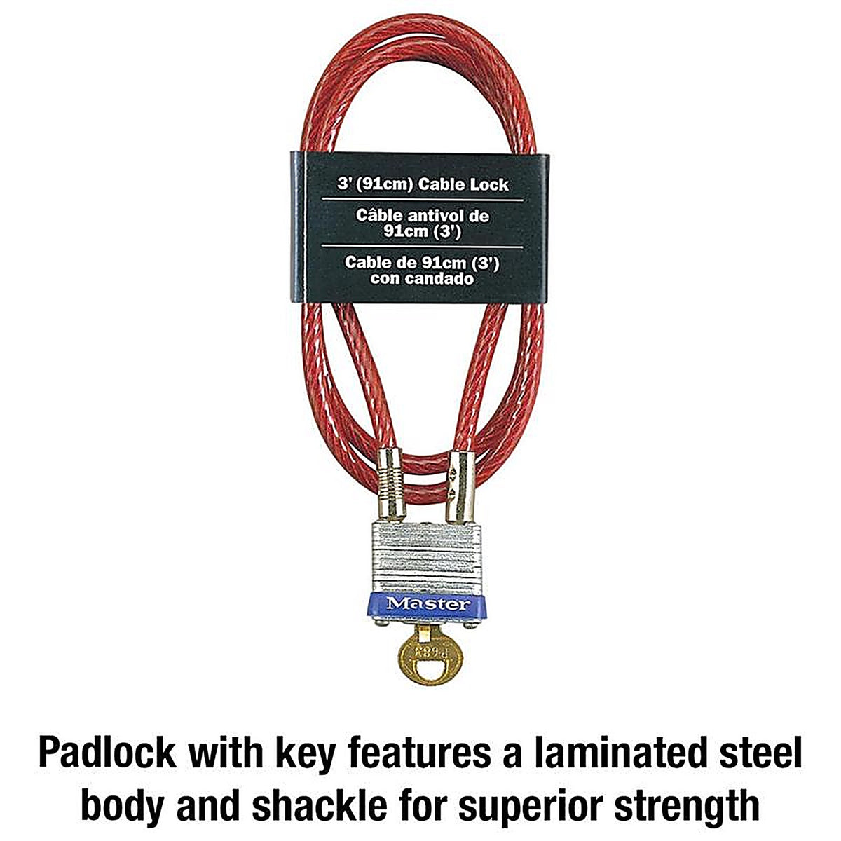 Master Lock - 719D - 3/16 In. D X 36 In. L Vinyl Coated Steel Locking Cable