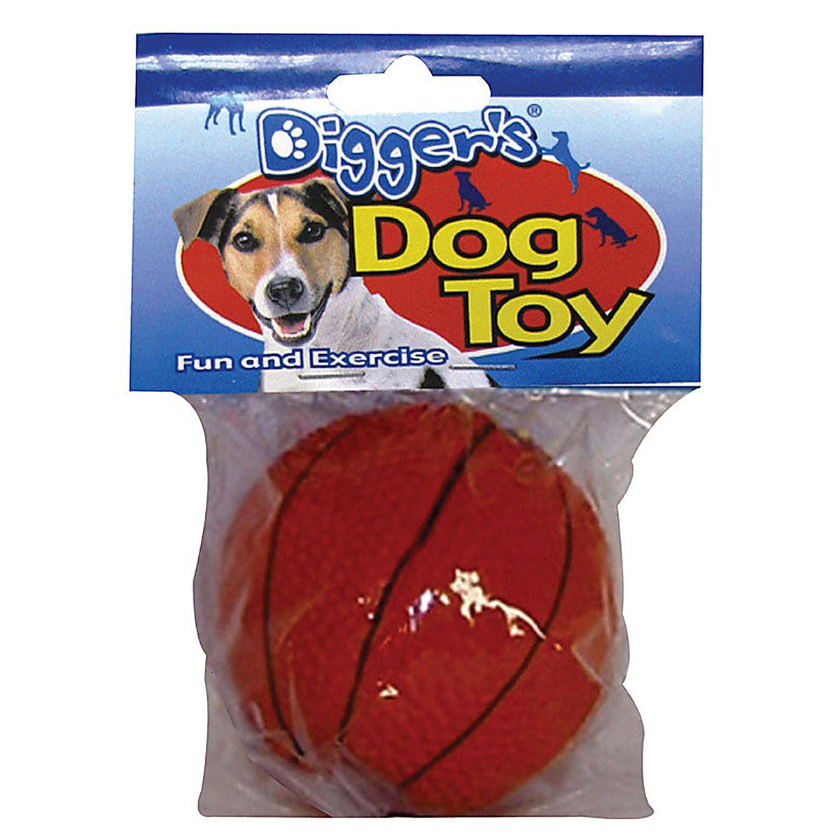 Diggers 52532 Orange Basketball Latex Dog Toy Medium